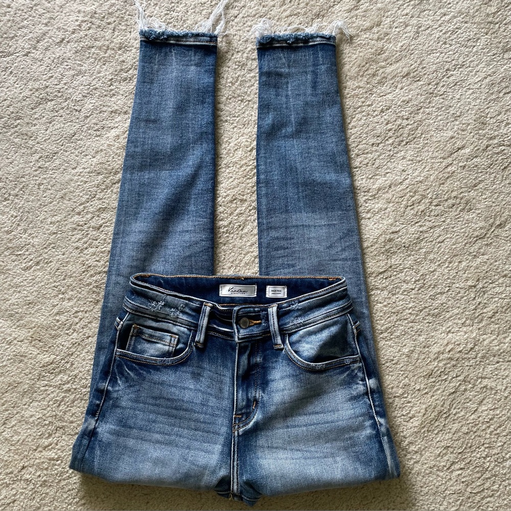 Kan Can High Rise Ankle Skinny Jeans Size 24